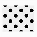 Polka Dots - Black on White Small Glasses Cloth