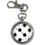 Polka Dots - Black on White Key Chain Watch