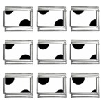 Polka Dots - Black on White 9mm Italian Charm (9 pack)