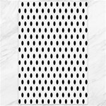 Polka Dots - Black on White Canvas 24  x 36 
