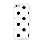 Polka Dots - Black on White Apple iPhone 6/6S Silicone Case (Transparent)