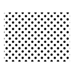 Polka Dots - Black on White Double Sided Flano Blanket (Mini)