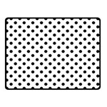 Polka Dots - Black on White Double Sided Fleece Blanket (Small) (Two Sides)
