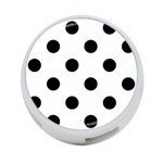 Polka Dots - Black on White 4-Port USB Hub (One Side)