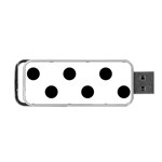Polka Dots - Black on White Portable USB Flash (Two Sides)