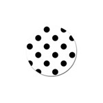 Polka Dots - Black on White Golf Ball Marker