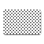Polka Dots - Black on White Small Doormat