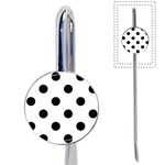 Polka Dots - Black on White Book Mark