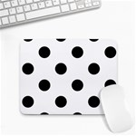 Polka Dots - Black on White Small Mousepad