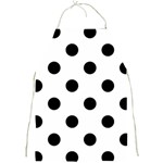 Polka Dots - Black on White Full Print Apron