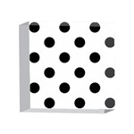 Polka Dots - Black on White 4 x 4  Acrylic Photo Block