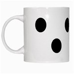 Polka Dots - Black on White White Mug
