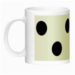 Polka Dots - Black on White Night Luminous Mug