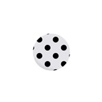 Polka Dots - Black on White 1  Mini Button