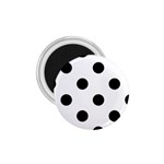 Polka Dots - Black on White 1.75  Magnet