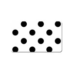 Polka Dots - Black on White Magnet (Name Card)