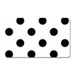 Polka Dots - Black on White Magnet (Rectangular)
