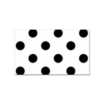 Polka Dots - Black on White Sticker (Rectangular)