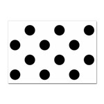 Polka Dots - Black on White Sticker A4 (100 pack)