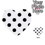 Polka Dots - Black on White Multi-purpose Cards (Heart)