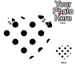Polka Dots - Black on White Playing Cards 54 (Heart)