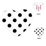 Polka Dots - Black on White Playing Cards (Heart)