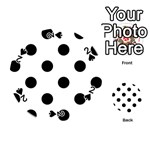 Polka Dots - Black on White Playing Cards 54 (Round)