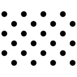 Polka Dots - Black on White Birthday Cake 3D Greeting Card (7x5)