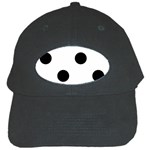 Polka Dots - Black on White Black Cap