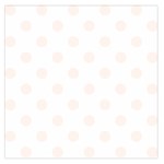 Polka Dots - Seashell on White Large Satin Scarf (Square)