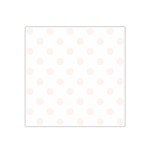 Polka Dots - Seashell on White Satin Bandana Scarf