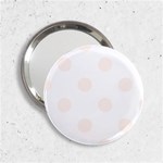 Polka Dots - Seashell on White 2.25  Handbag Mirror
