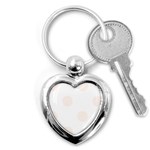 Polka Dots - Seashell on White Key Chain (Heart)