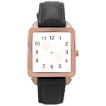 Polka Dots - Seashell on White Rose Gold Leather Watch