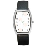 Polka Dots - Seashell on White Barrel Style Metal Watch