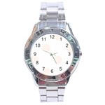 Polka Dots - Seashell on White Stainless Steel Analogue Watch