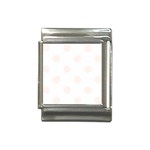 Polka Dots - Seashell on White Italian Charm (13mm)