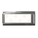 Polka Dots - Seashell on White Superlink Italian Charm (9mm)