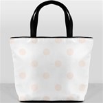 Polka Dots - Seashell on White Bucket Bag