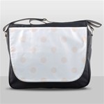 Polka Dots - Seashell on White Messenger Bag