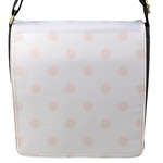 Polka Dots - Seashell on White Flap Closure Messenger Bag (S)