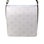 Polka Dots - Seashell on White Flap Closure Messenger Bag (L)