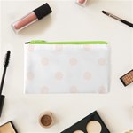 Polka Dots - Seashell on White Canvas Cosmetic Bag (XS)