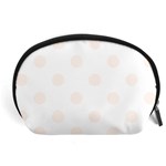 Polka Dots - Seashell on White Accessory Pouch (Large)