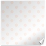 Polka Dots - Seashell on White Canvas 12  x 12 