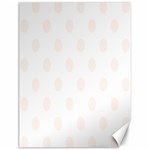 Polka Dots - Seashell on White Canvas 12  x 16 