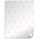 Polka Dots - Seashell on White Canvas 18  x 24 