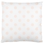Polka Dots - Seashell on White Standard Flano Cushion Case (One Side)