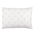 Polka Dots - Seashell on White Pillow Case (Two Sides)