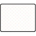 Polka Dots - Seashell on White Double Sided Fleece Blanket (Medium) (Two Sides)